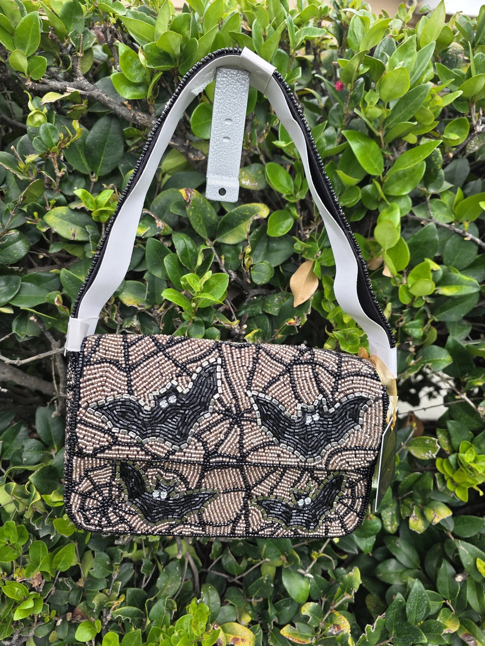 Beaded Bat Shoulder Bag